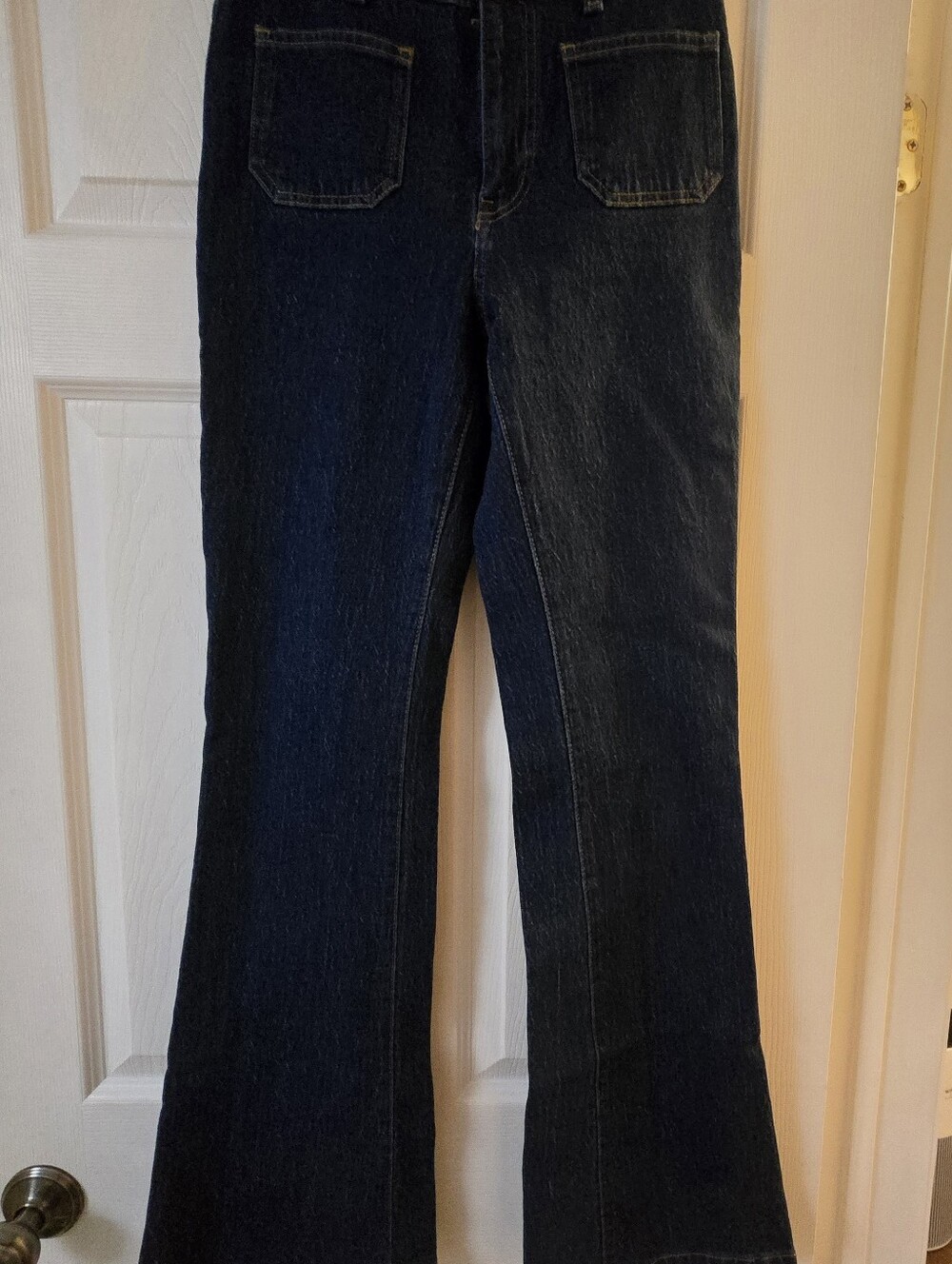 Mango Dark Blue Women's Bootcut Jeans, Size 4